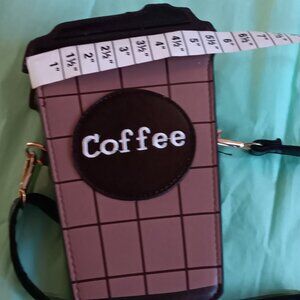 Coffee purse shoulder bag tote